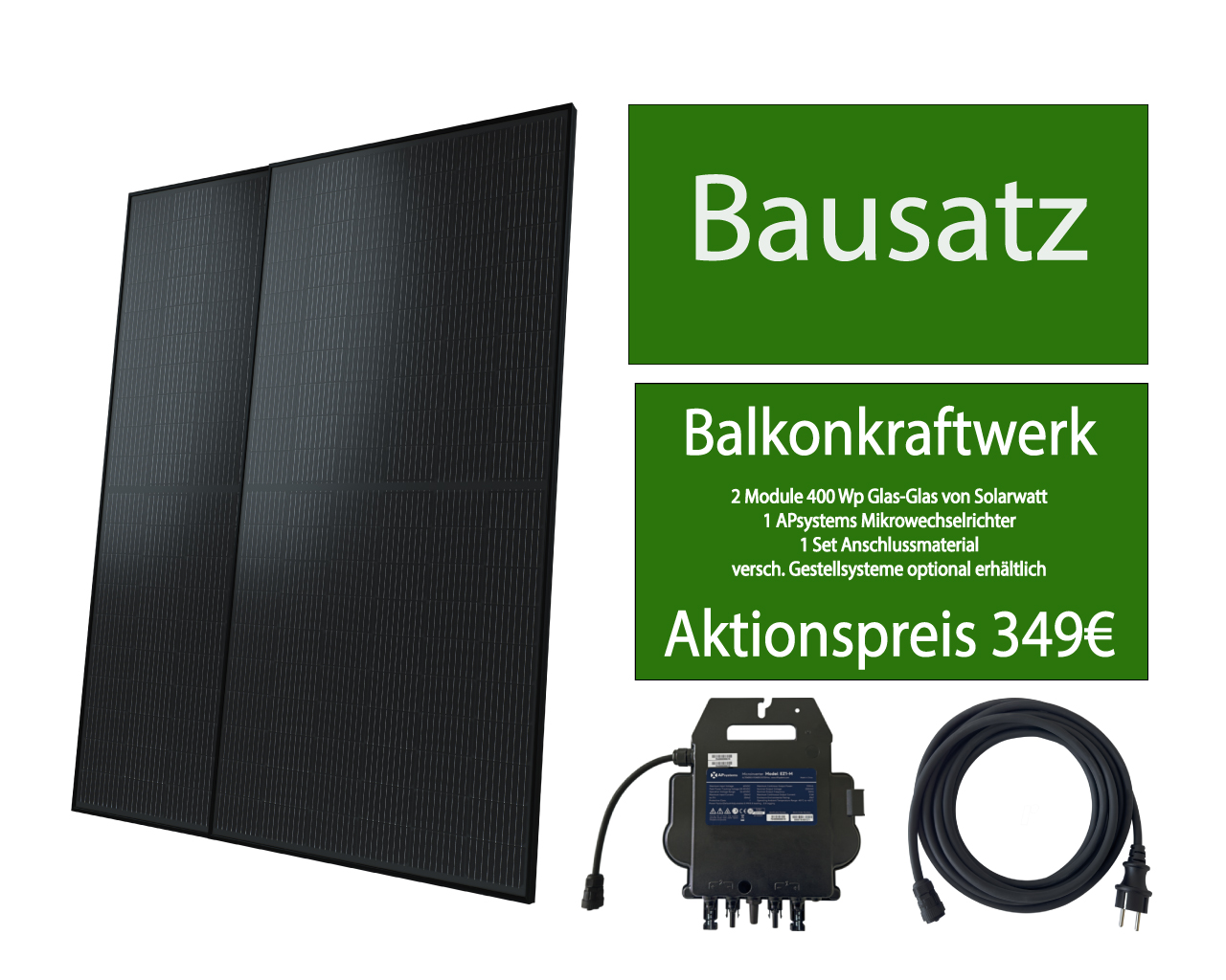 Balkonkraftwerk 800W - Bausatz